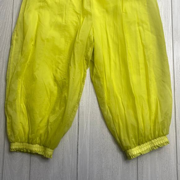 Free People Movement Lime Green Sashay My Way Harem Pants Size Large - Picture 9 of 11